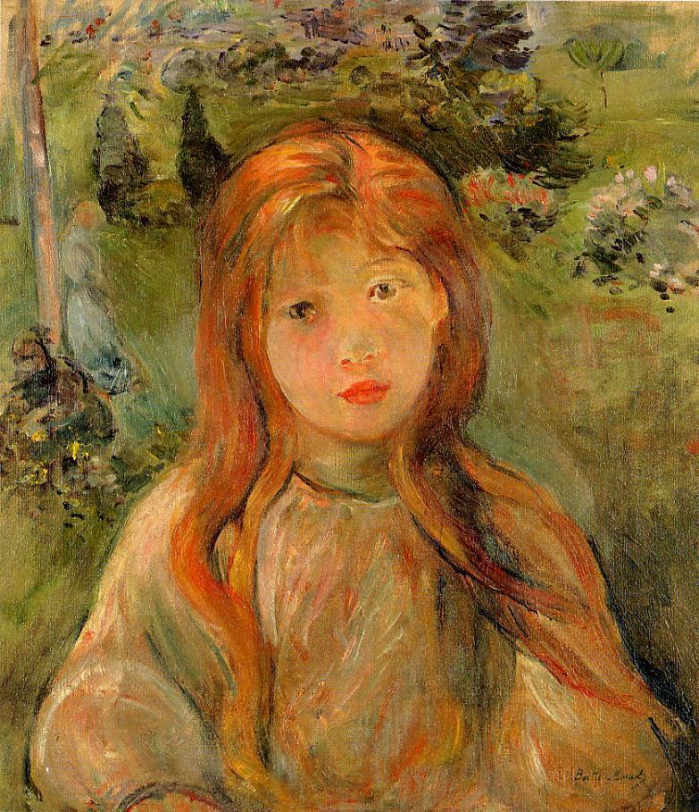 Little Girl at Mesnil (1892) - Berthe Morisot Tablo