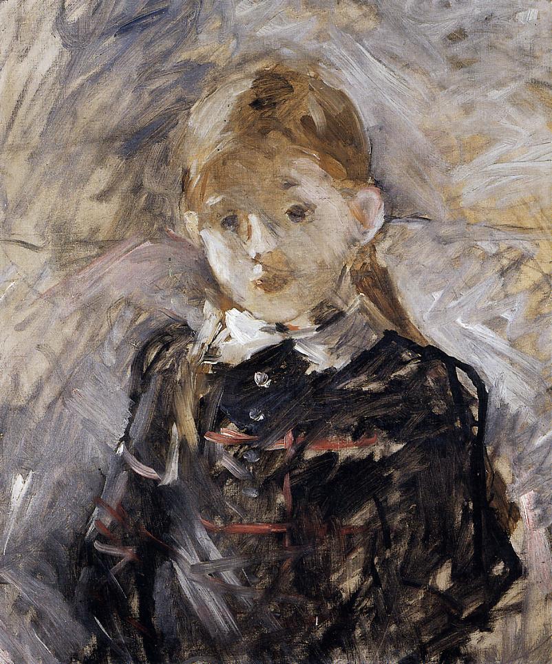 Little Girl with Blond Hair (1883) - Berthe Morisot Tablo