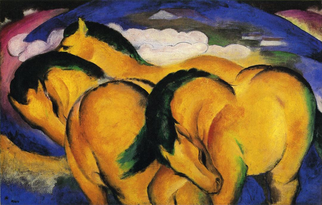 Little Yellow Horses (1912) - Franz Marc Tablo