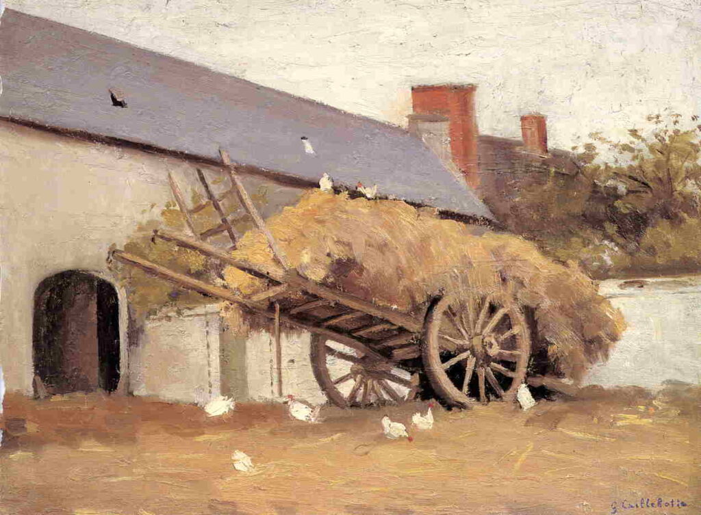 Loaded Haycart (1874) – Gustave Caillebotte Tablo