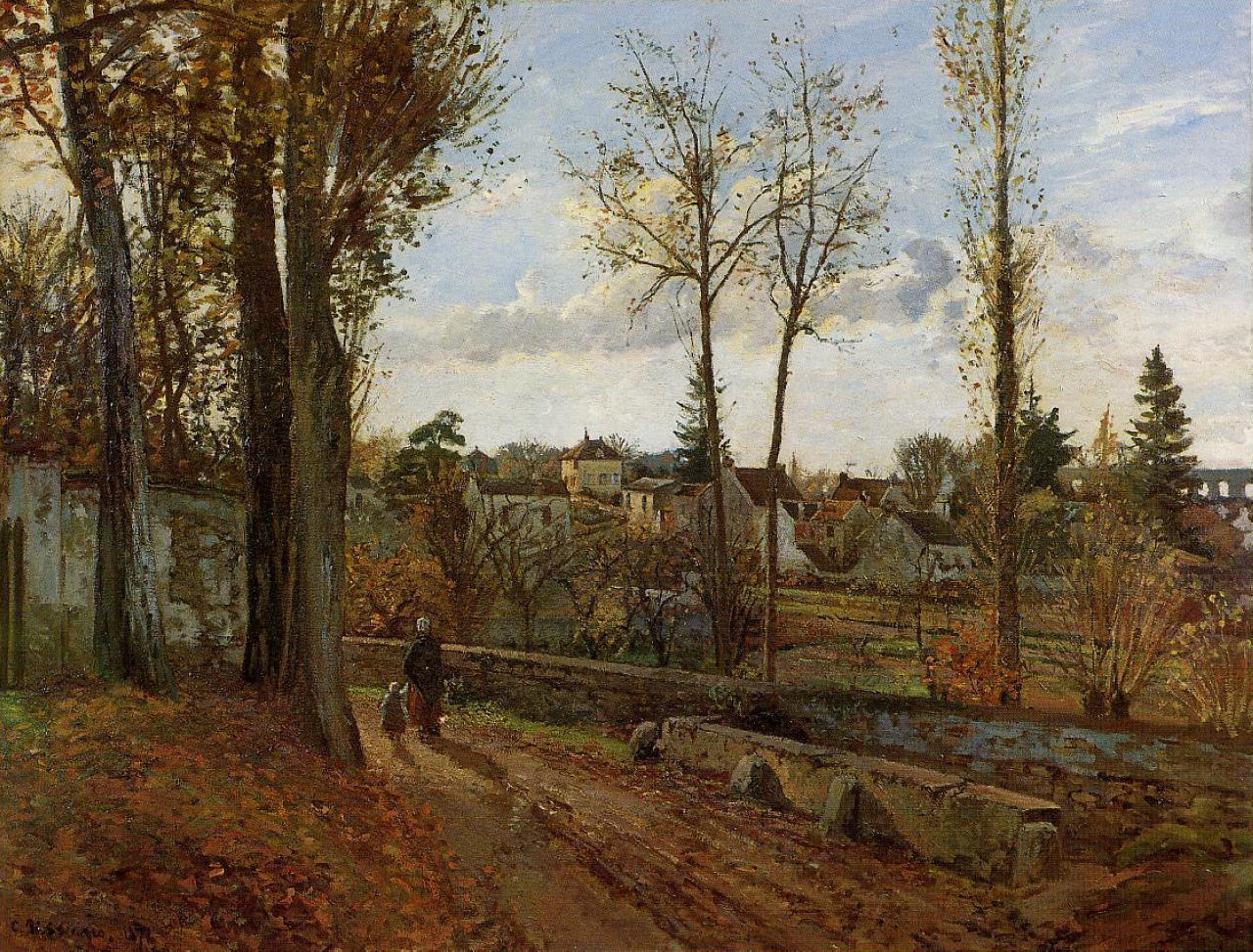 Louveciennes (1871) - Camille Pissarro Tablo