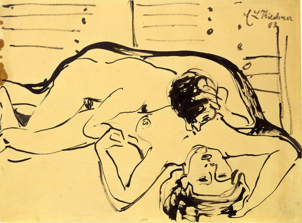 Lovers (1909) - Ernst Ludwig Kirchner Tablo