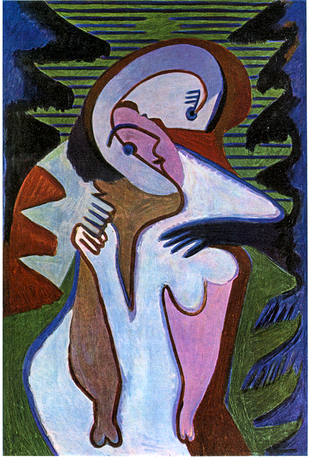 Lovers (The kiss) (1930) - Ernst Ludwig Kirchner Tablo