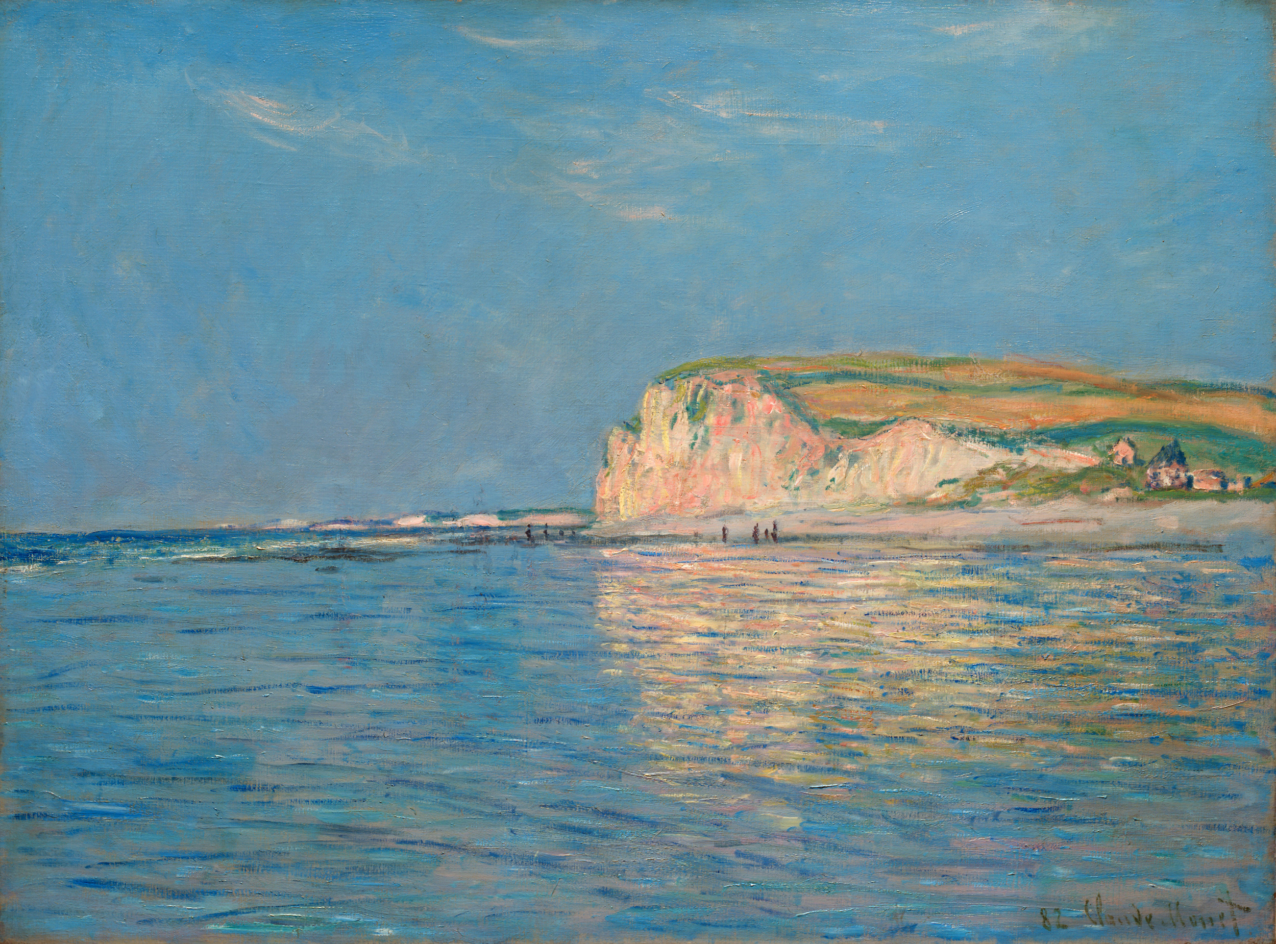 Low Tide at Pourville 02 (1882) - Claude Monet Tablo