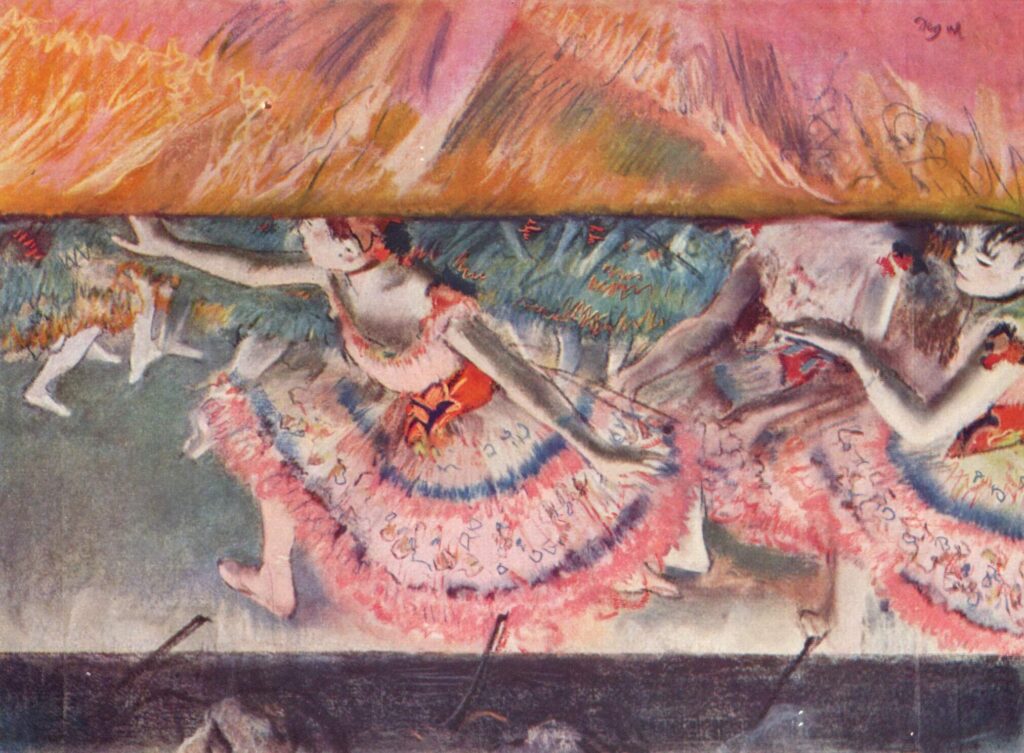 Lowering the Curtain (1880) - Edgar Degas Tablo