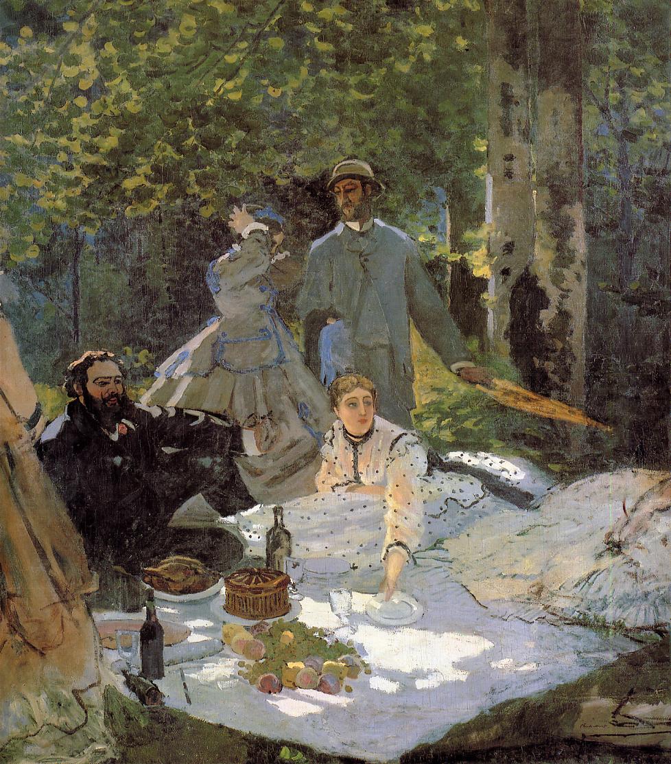 Lunch on the Grass (central panel) (1865) - Claude Monet Tablo