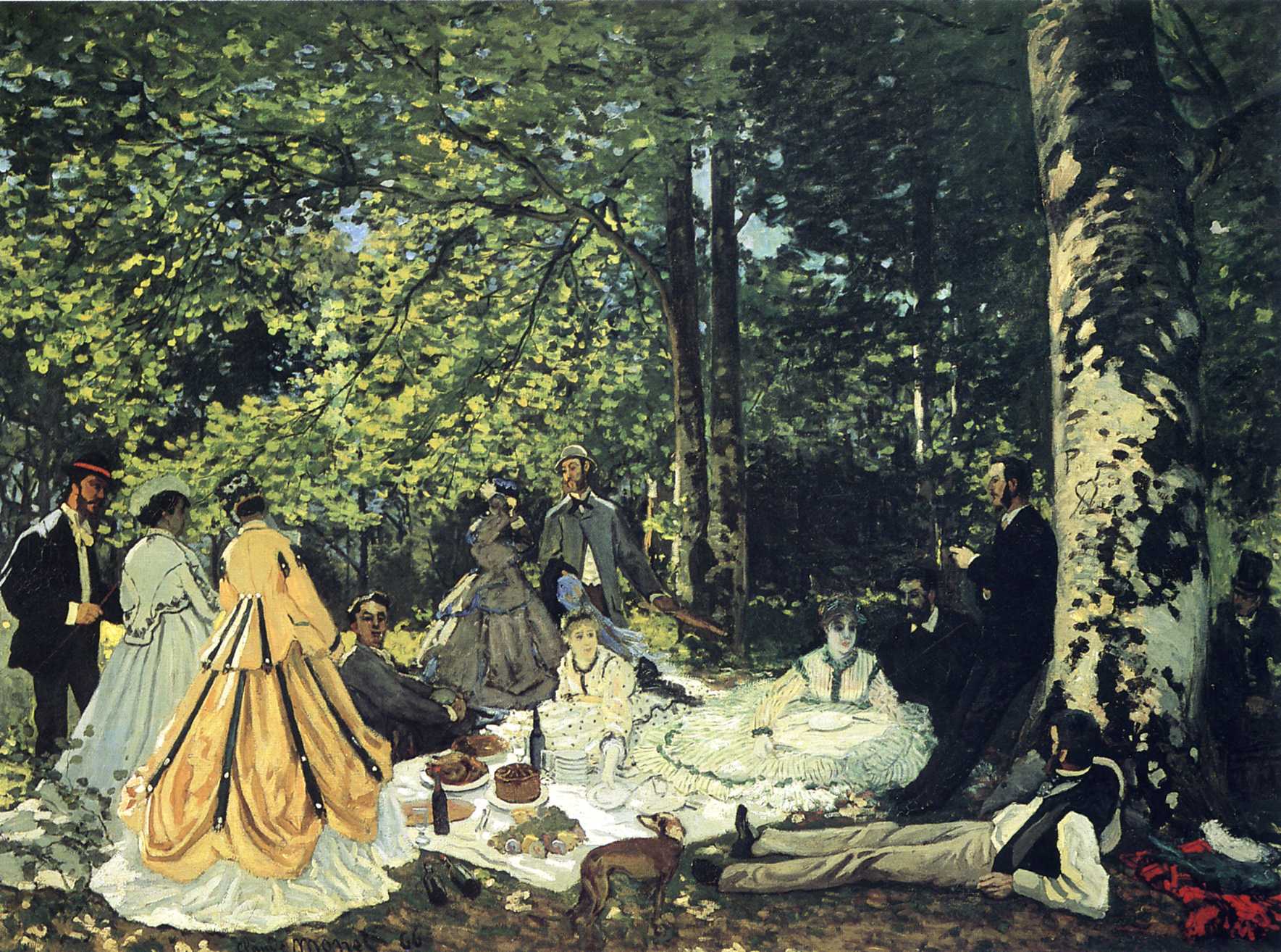 Luncheon on the Grass (1865) - Claude Monet Tablo