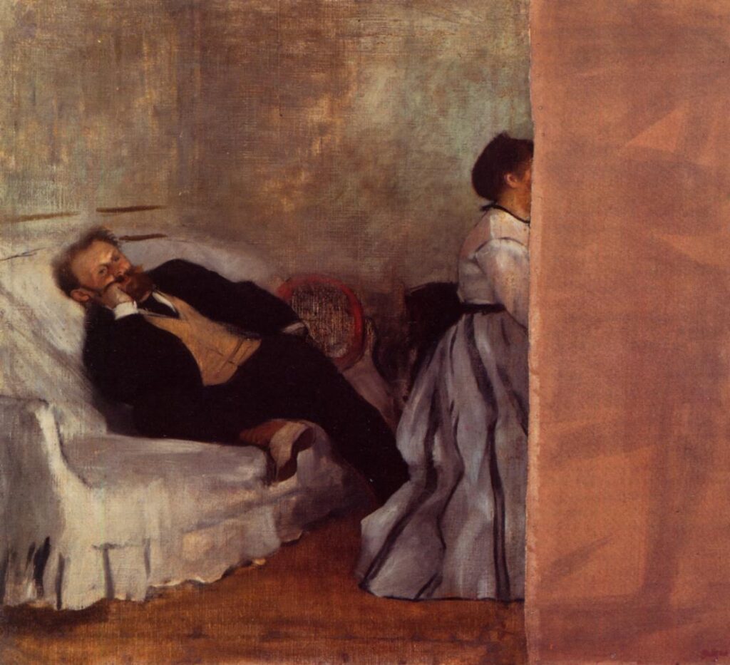 M. and Mme Edouard Manet (1868) - Edgar Degas Tablo