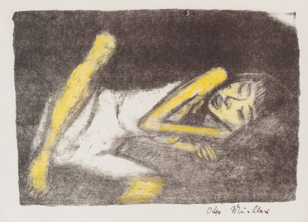 Mädchen Auf Der Liege (1919) - Otto Mueller Tablo