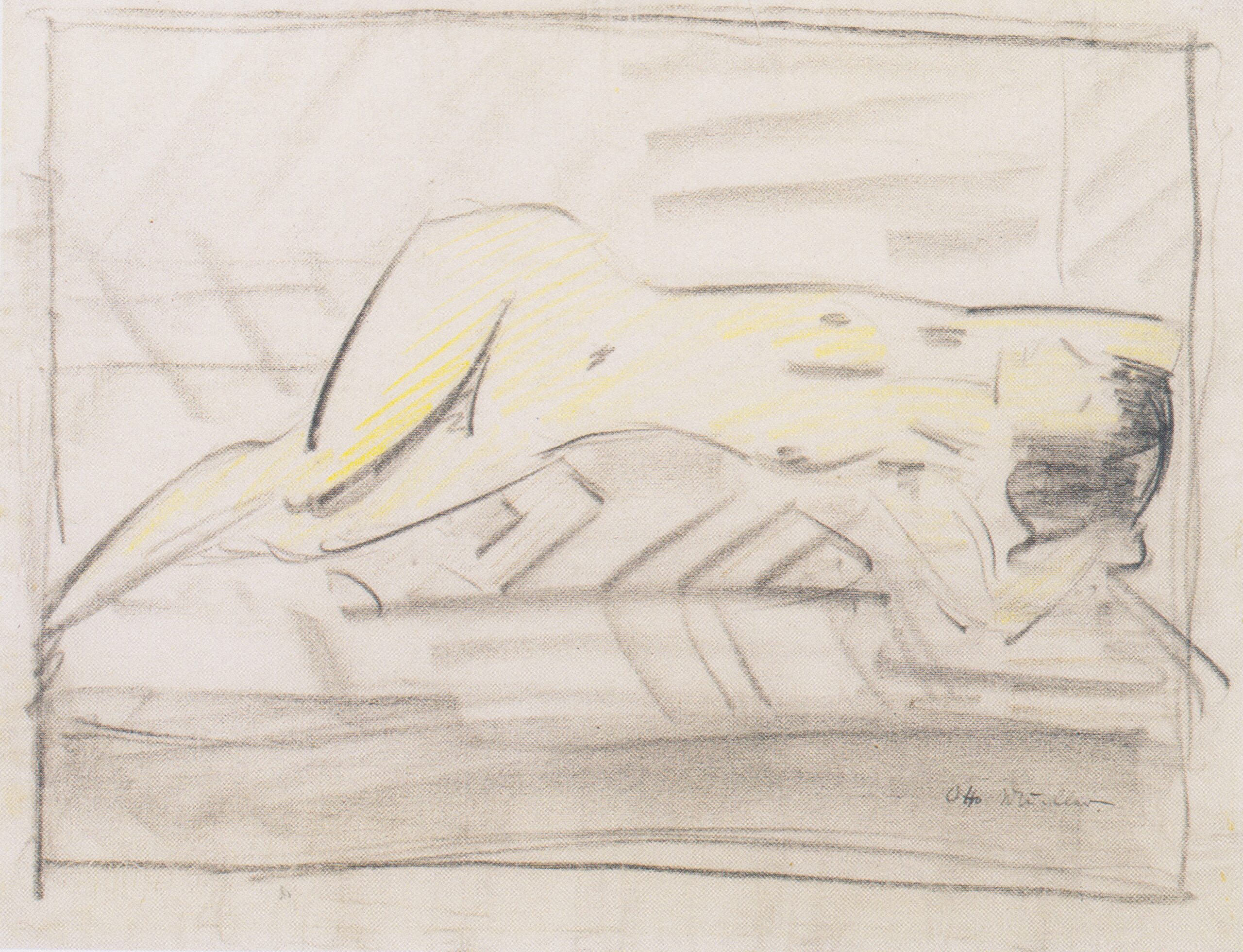 Mädchen Auf Der Liege (1926) - Otto Mueller Tablo