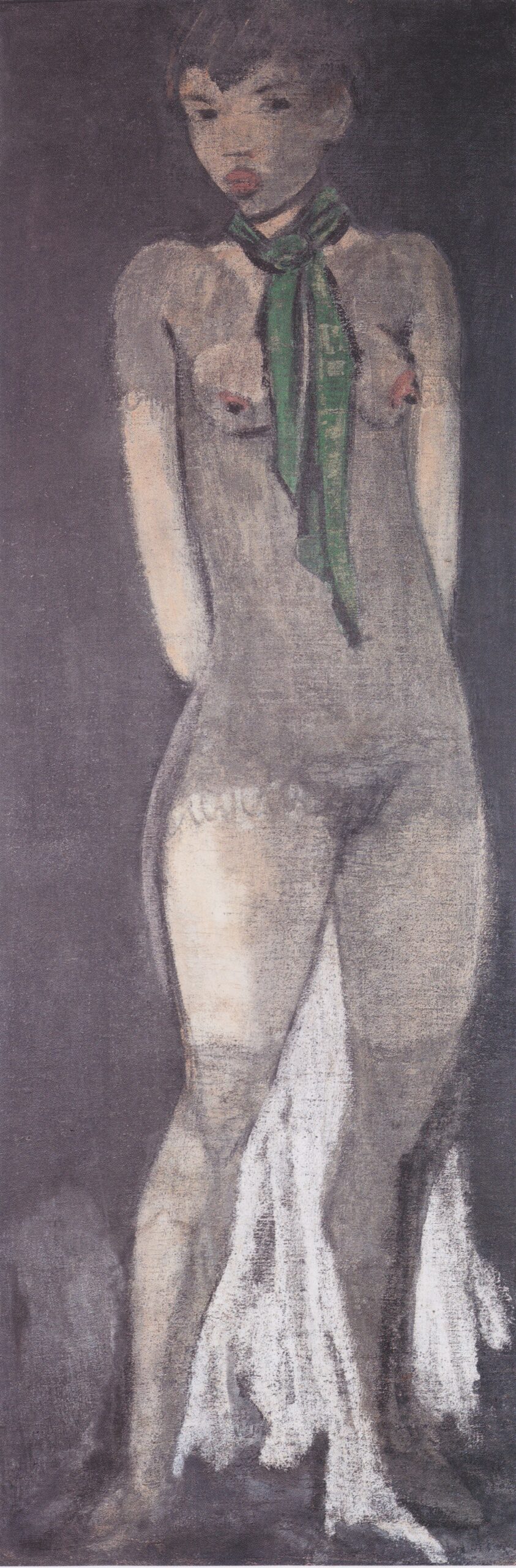 Mädchen Mit Grünem Schal (1928) - Otto Mueller Tablo