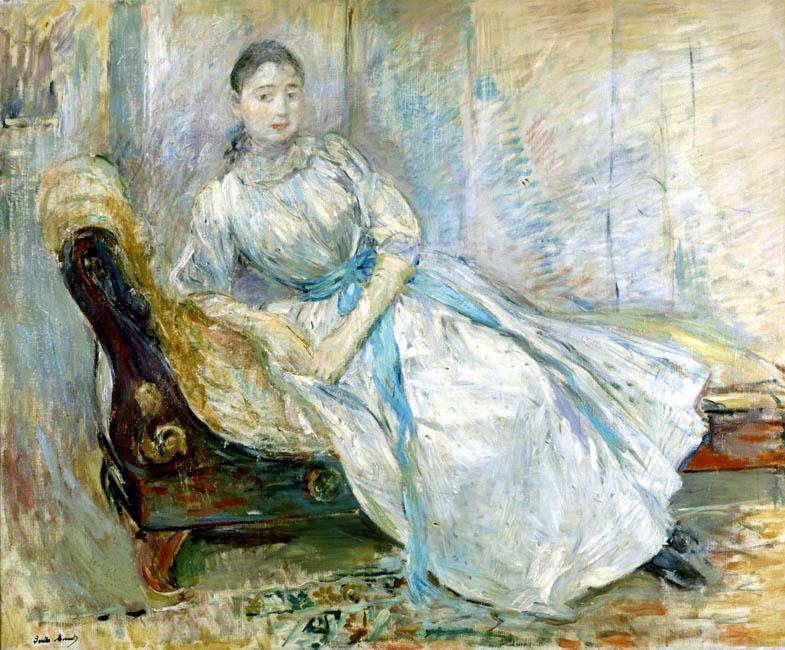 Madame Albine Sermicola in the Studio (1889) - Berthe Morisot Tablo
