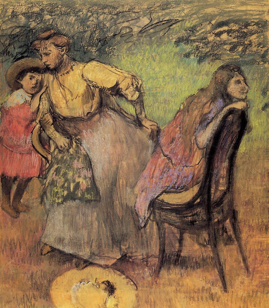 Madame Alexis Rouart and Her Children (1905) - Edgar Degas Tablo