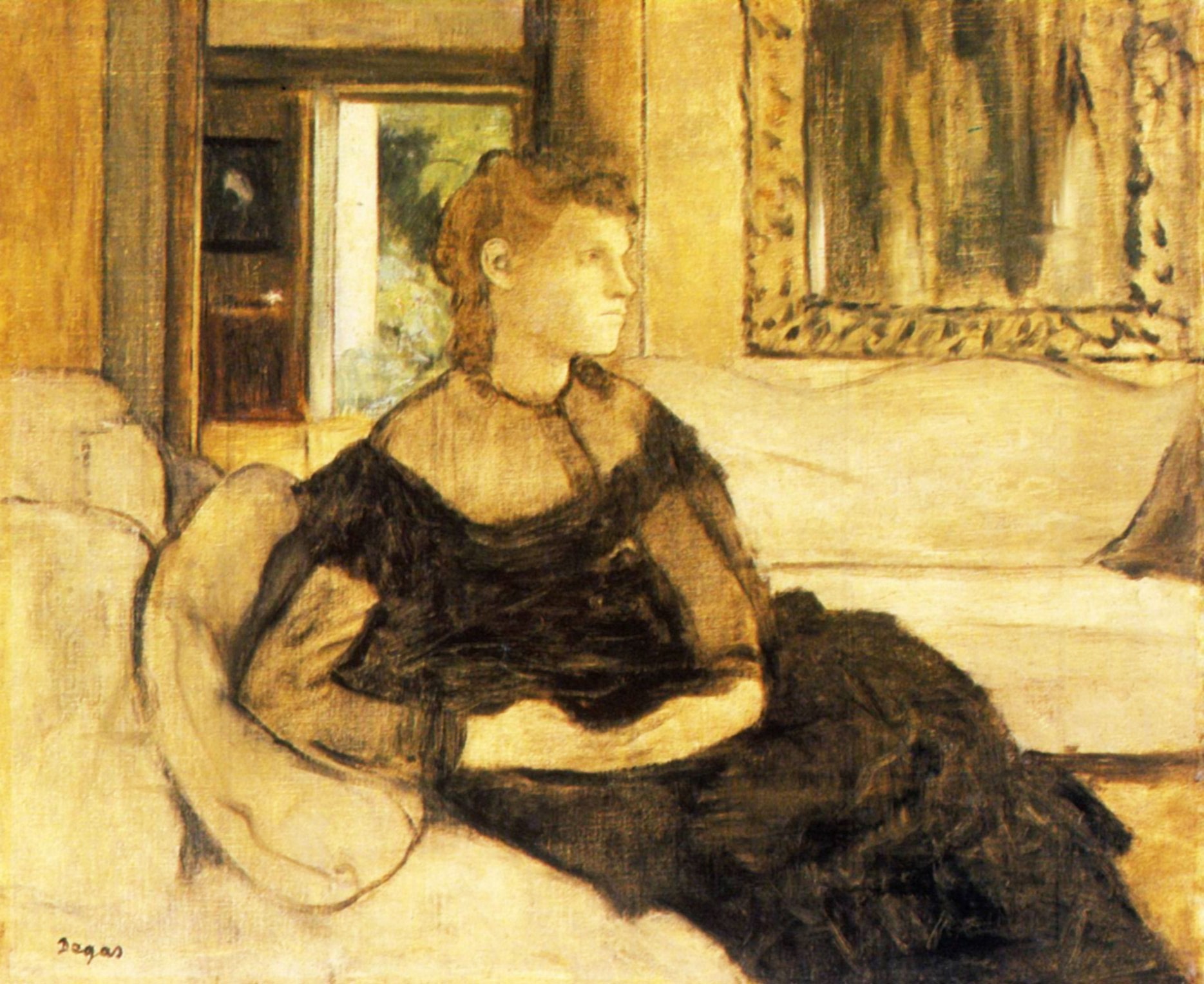 Madame Gobillard, Yves Morisot (1869) - Edgar Degas Tablo
