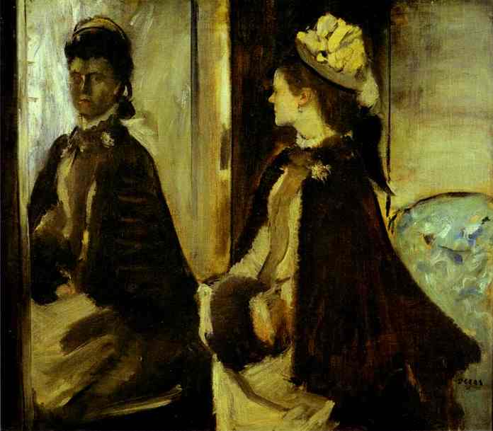 Madame Jeantaud in the mirror (1875) - Edgar Degas Tablo