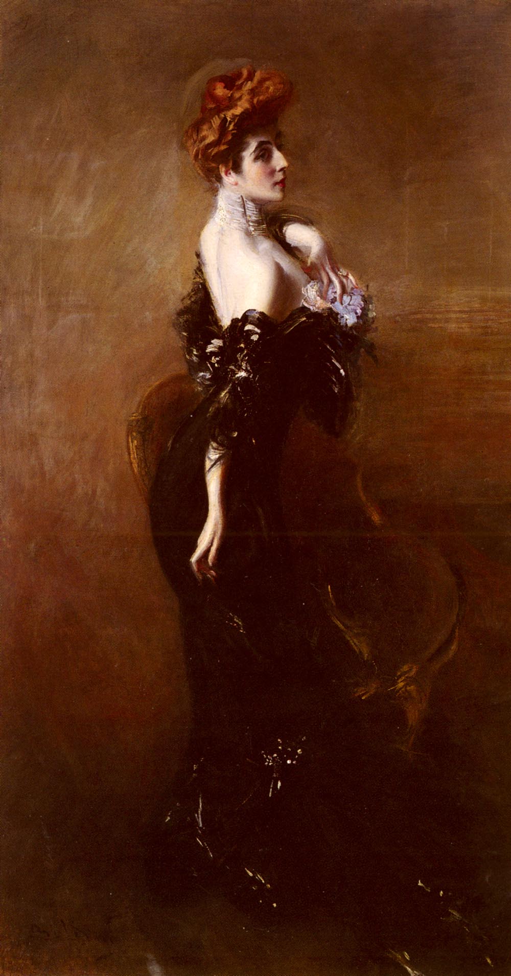 Madame Pages In Evening Dress (1912) - Giovanni Boldini Tablo