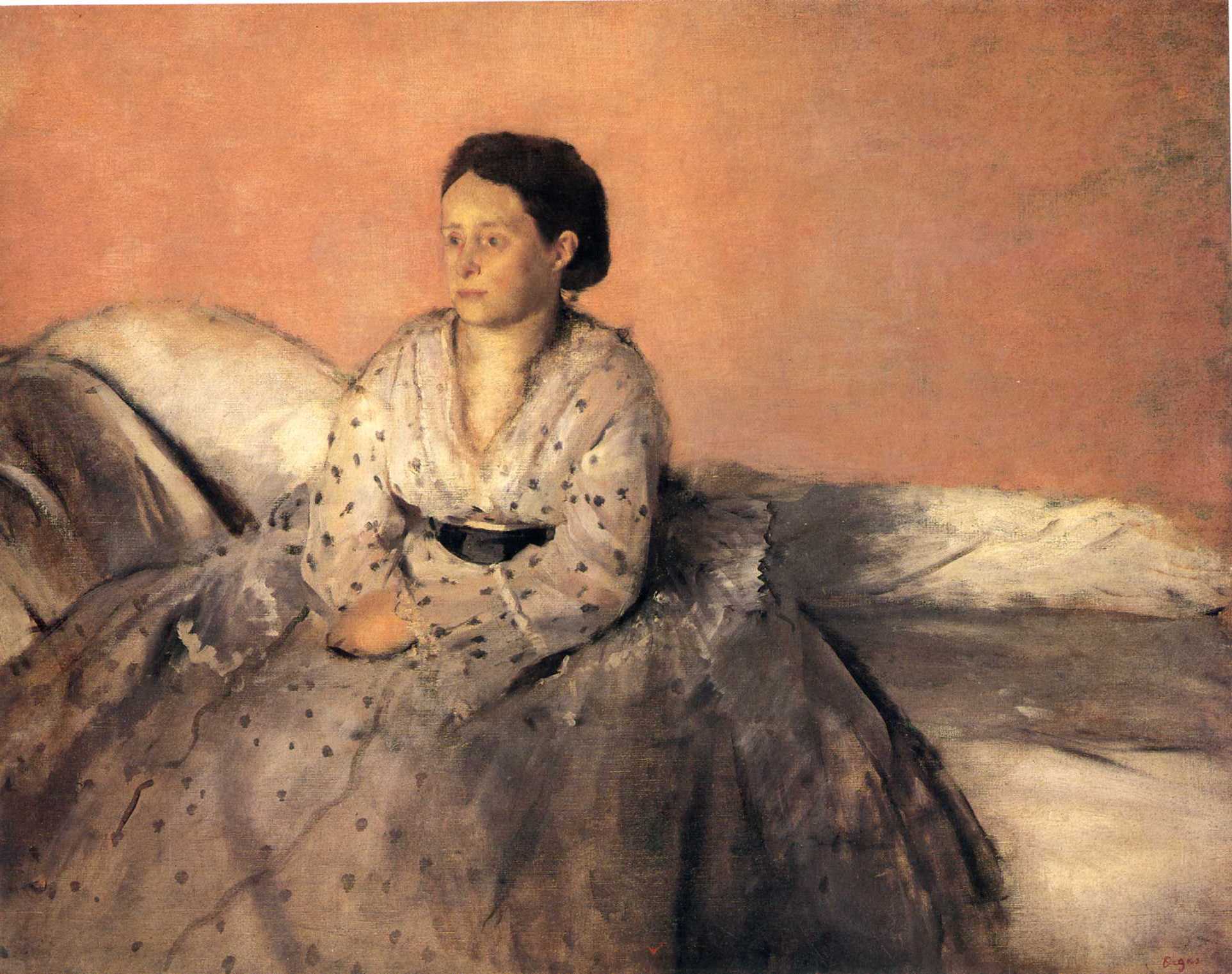Madame Rene De Gas (1872) - Edgar Degas Tablo