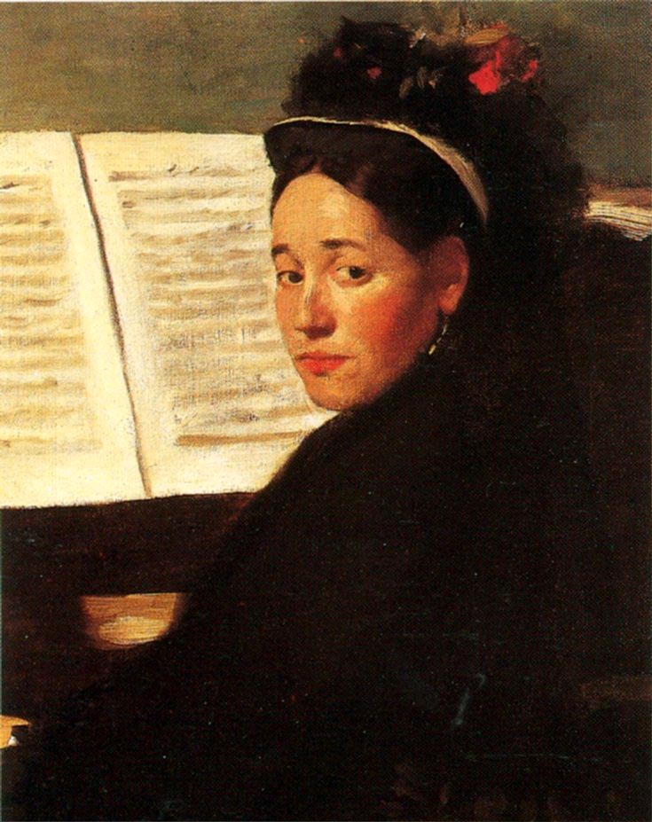 Mademoiselle Didau at the Piano (1869) - Edgar Degas Tablo