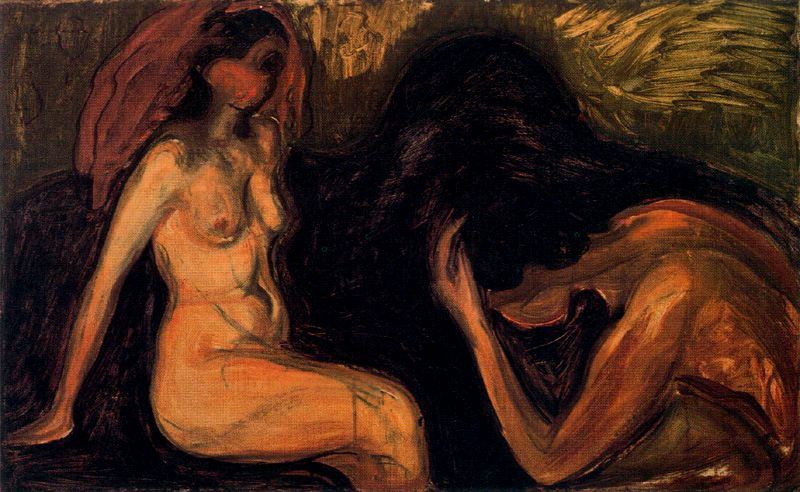 Man and Woman (1898) - Edvard Munch Tablo