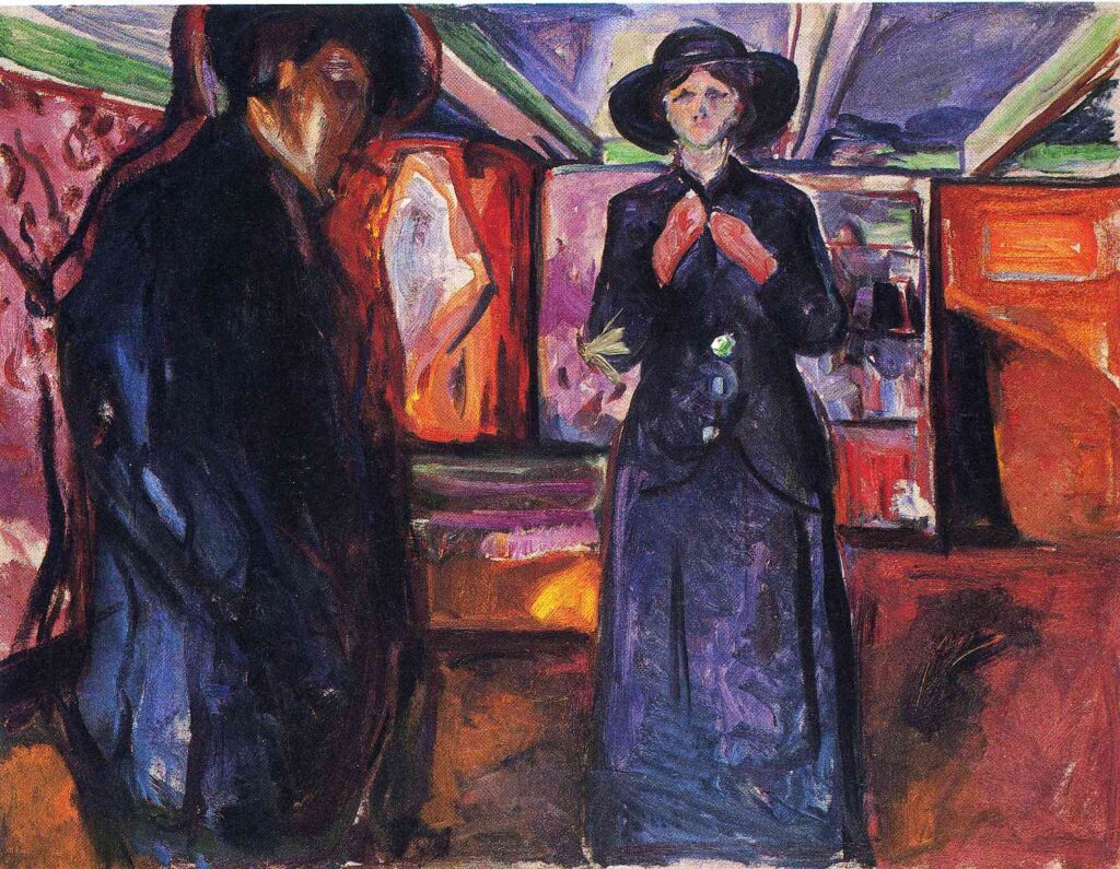 Man and Woman II (1912) - Edvard Munch Tablo