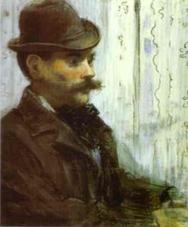 Man in a Round Hat (Alphonse Maureau) (1878) - Edouard Manet Tablo
