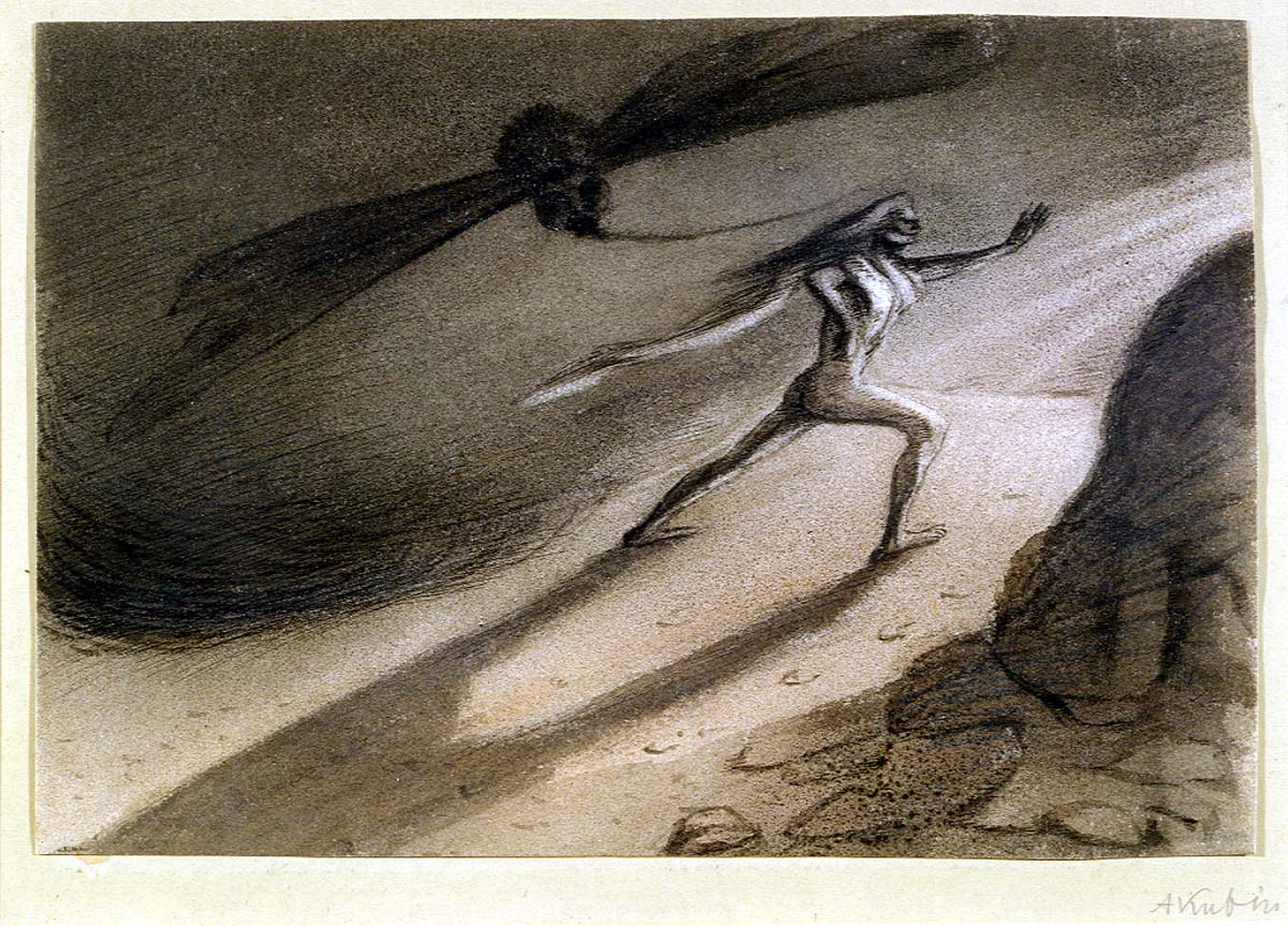 Man in a Storm (1903) - Alfred Kubin Tablo