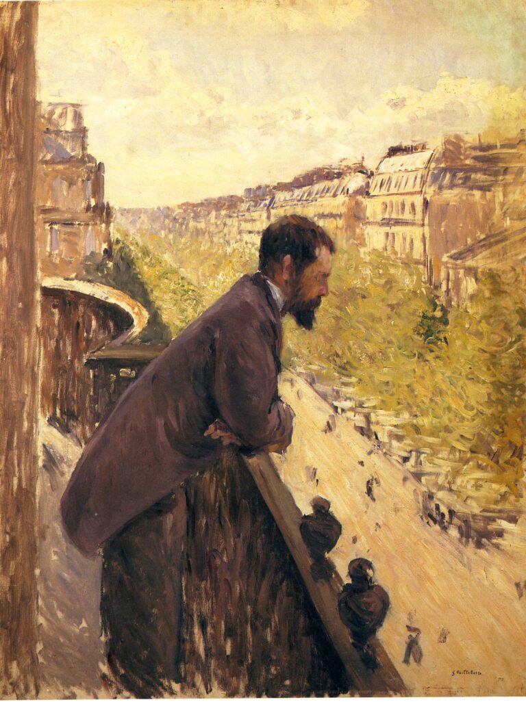 Man on a Balcony (1880) – Gustave Caillebotte Tablo