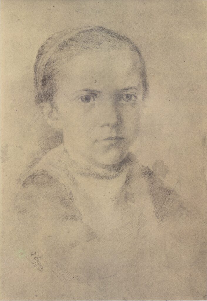 Maria, Die Schwester Des Künstlers (1884) - Albin Egger-Lienz Tablo