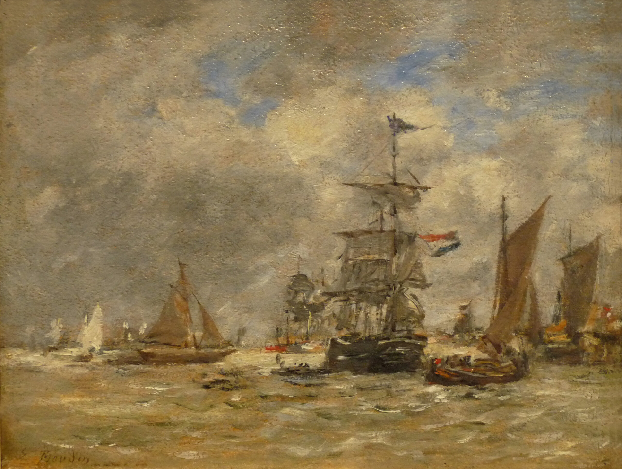 Marina (1898) - Eugène Boudin Tablo