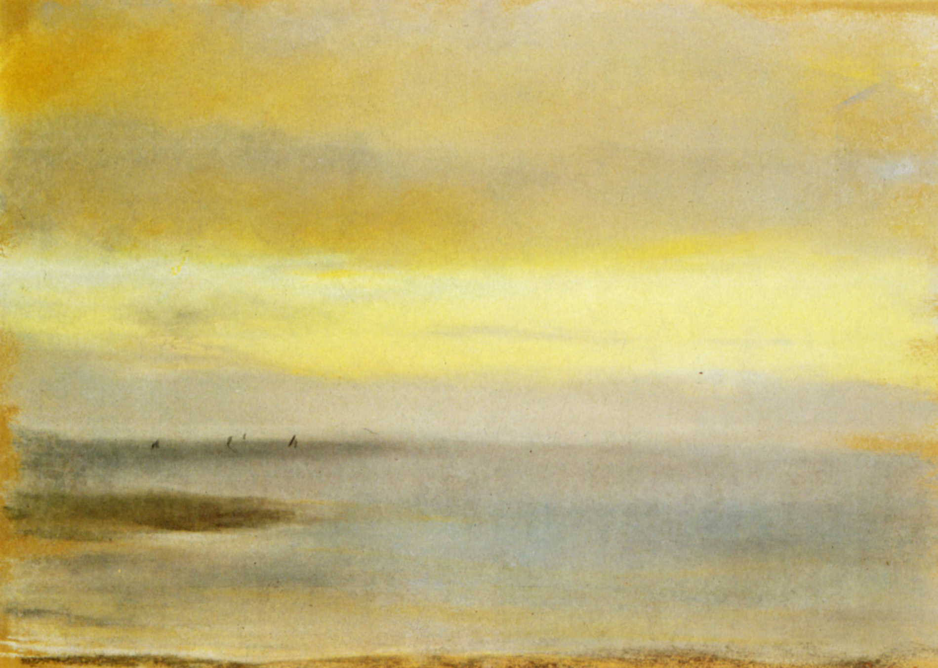 Marina, Sunset (1869) - Edgar Degas Tablo