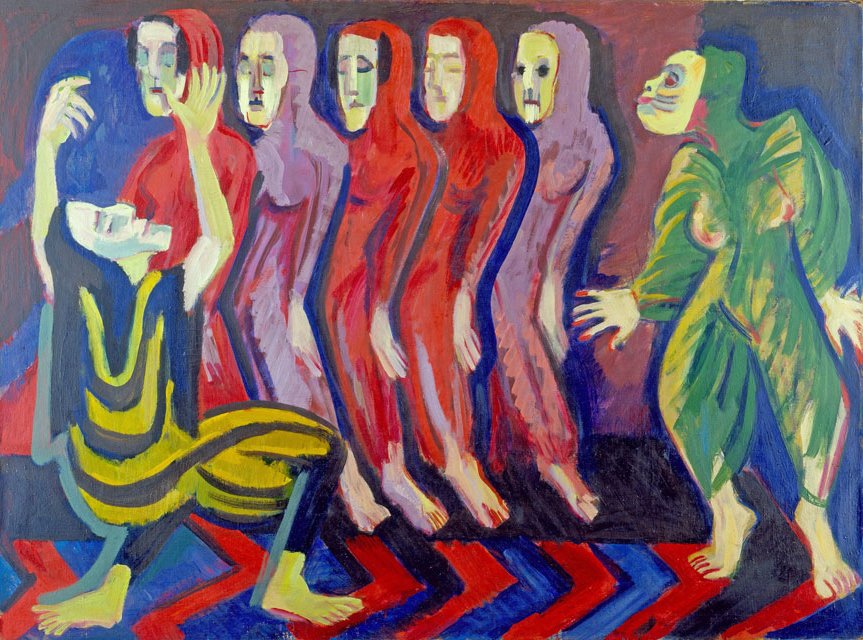 Mary Wigman's Dance of the Dead (1926) - Ernst Ludwig Kirchner Tablo