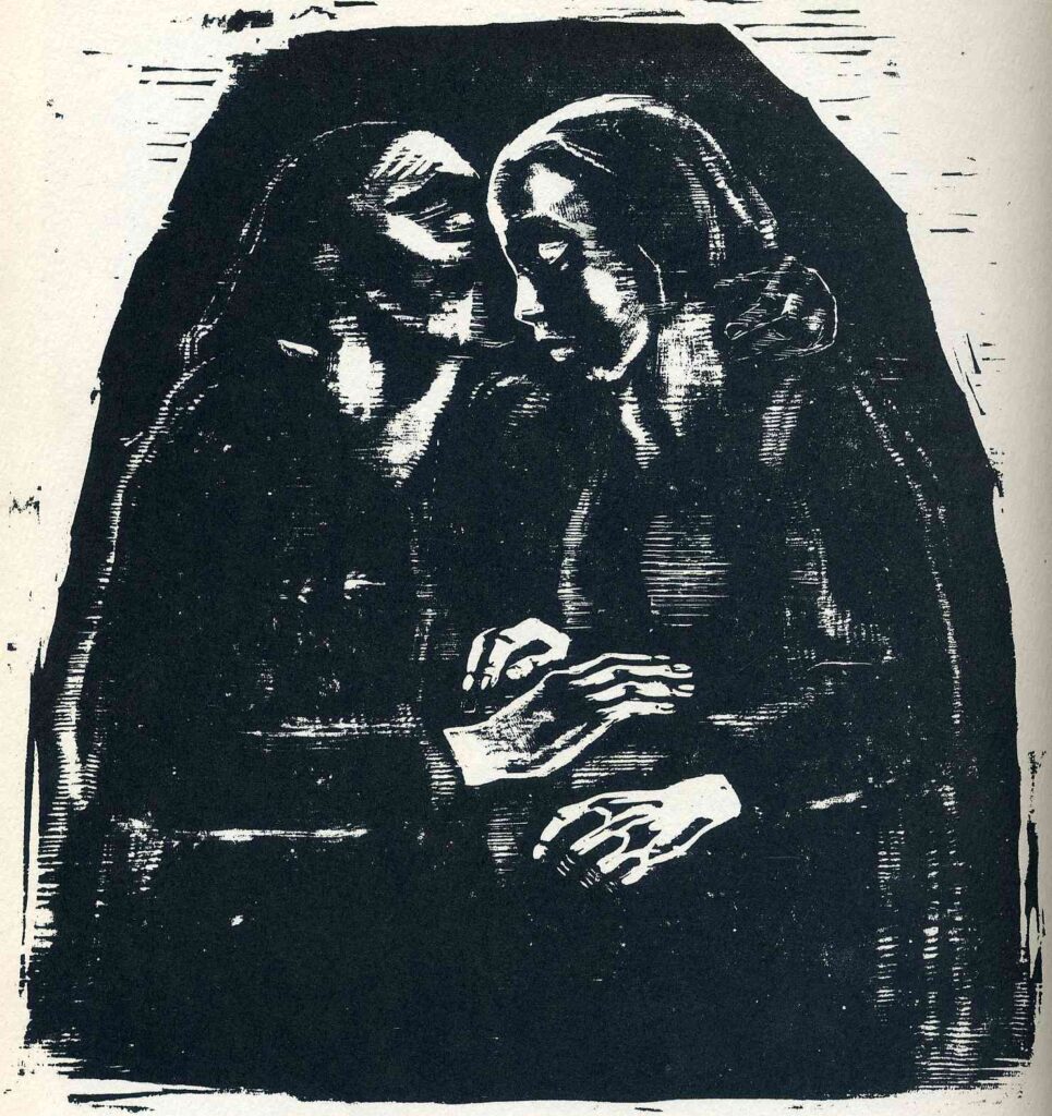 Mary and Elizabeth - Käthe Kollwitz Tablo
