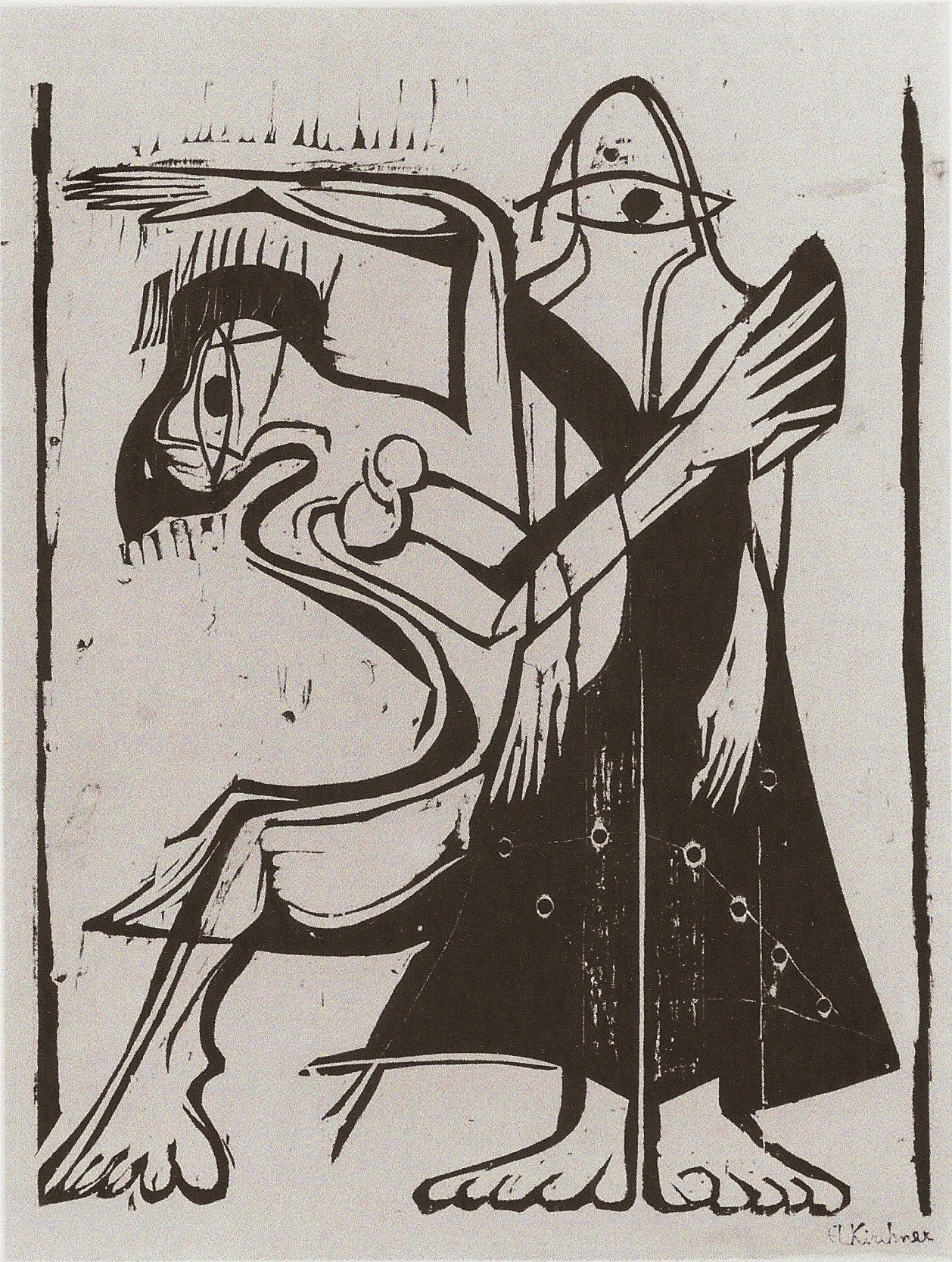 Mask Dance (1929) - Ernst Ludwig Kirchner Tablo