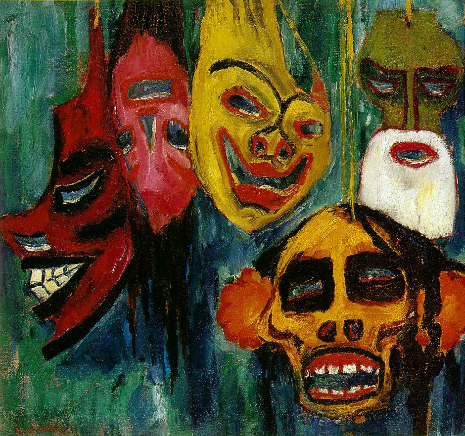 Mask Still Life III (1911) - Emil Nolde Tablo
