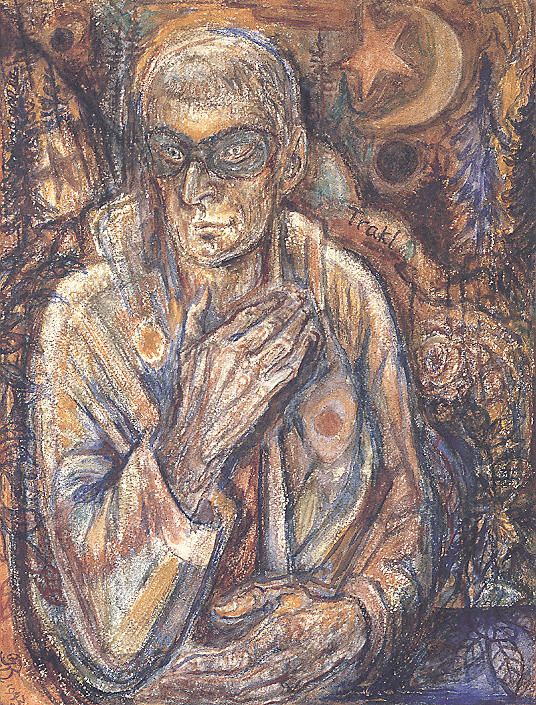 Masked Portrait (Georg Trakl) (1943) - Albert Bloch Tablo