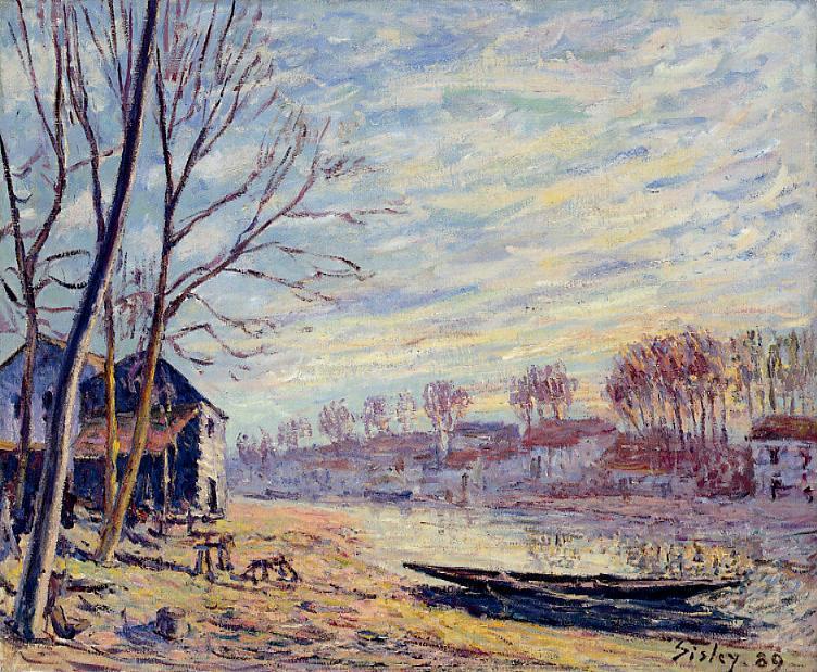 Matrat Cottages (1889) - Alfred Sisley Tablo