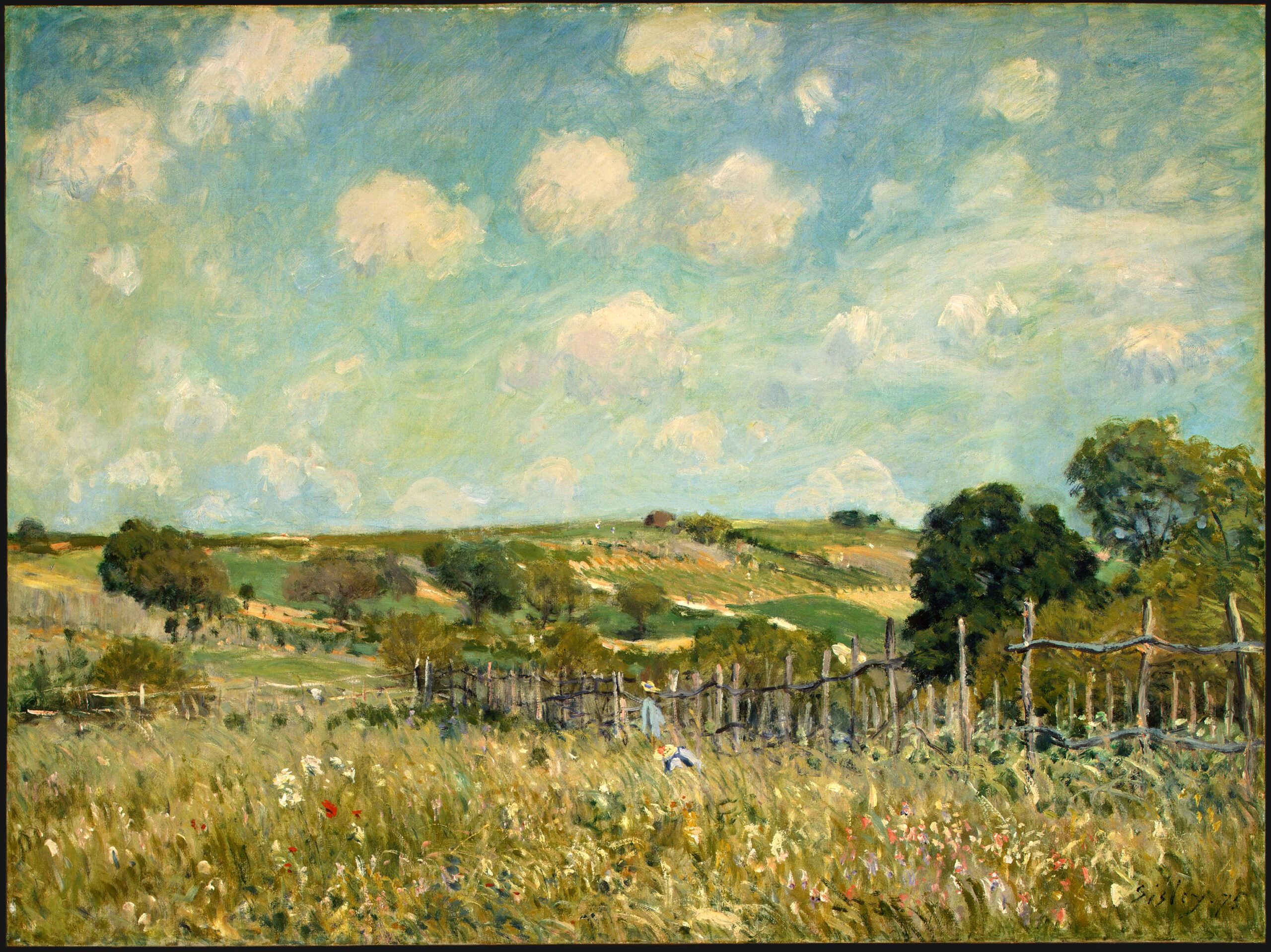 Meadow (1875) - Alfred Sisley Tablo