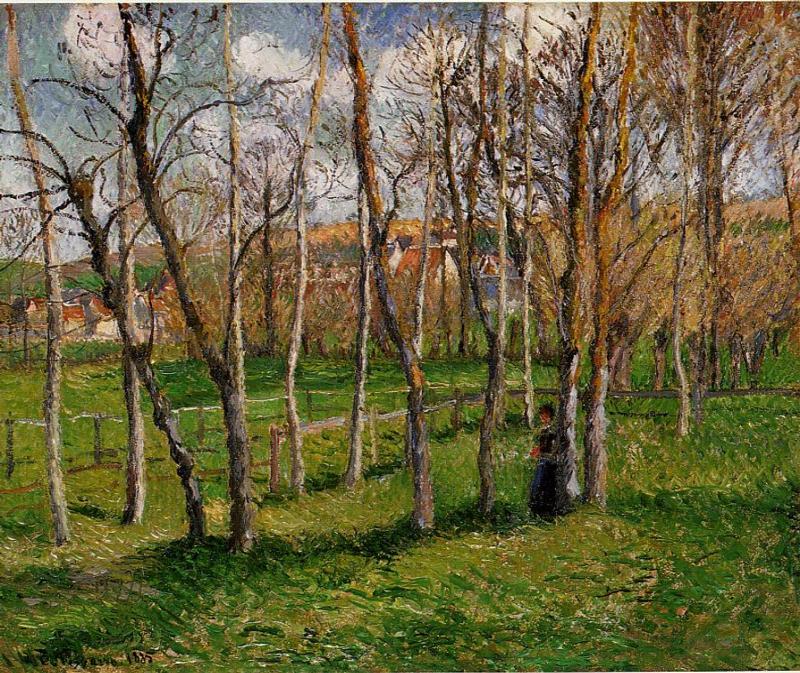 Meadow at Bazincourt (1895) - Camille Pissarro Tablo