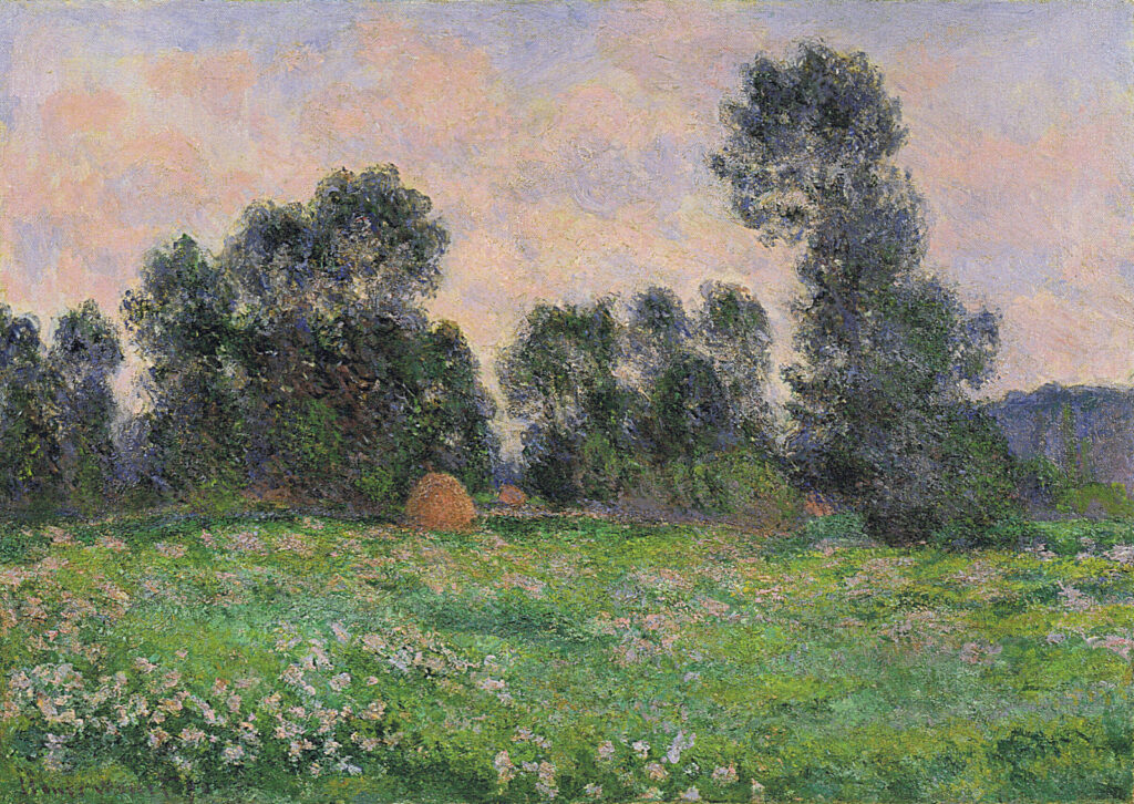 Meadow in Giverny (1890) - Claude Monet Tablo