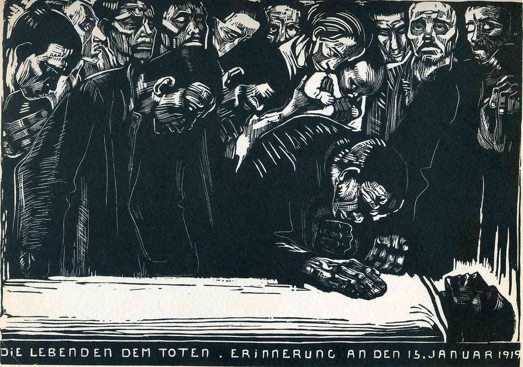 Memorial for Karl Liebknecht (1919) - Käthe Kollwitz Tablo