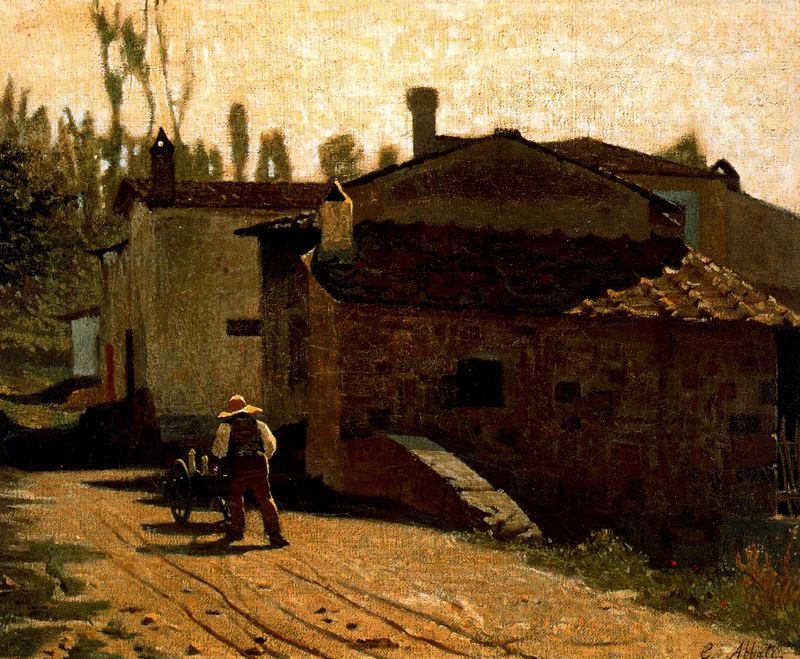 Milkman of Piagentina (1864) - Giuseppe Abbati Tablo