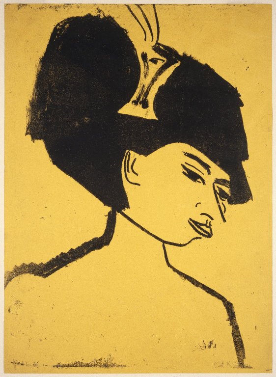 Milliner with Hat (1910) - Ernst Ludwig Kirchner Tablo
