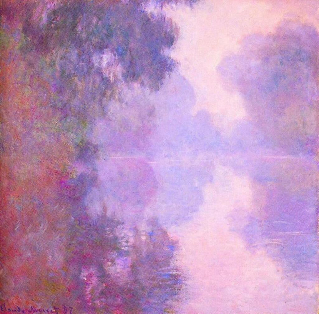 Misty Morning on the Seine (1897) - Claude Monet Tablo