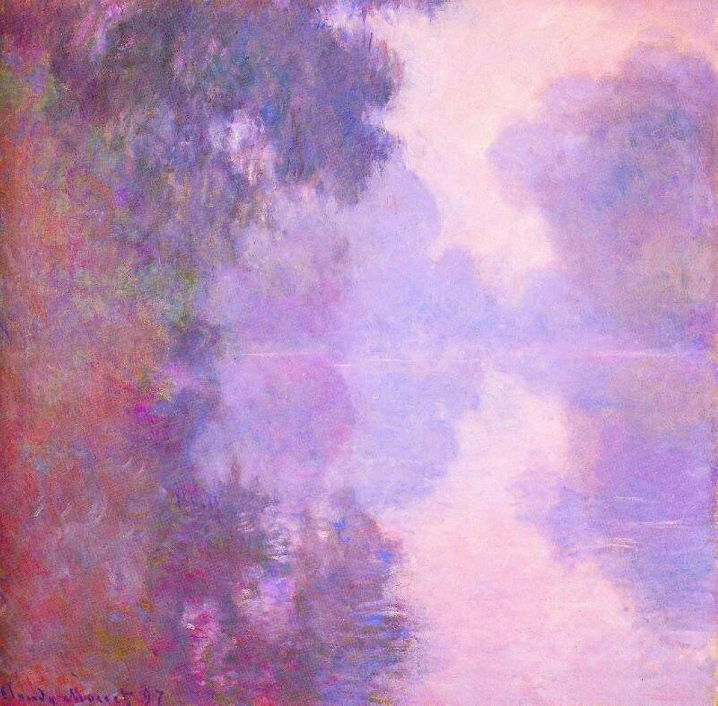 Misty Morning on the Seine (1897) - Claude Monet Tablo