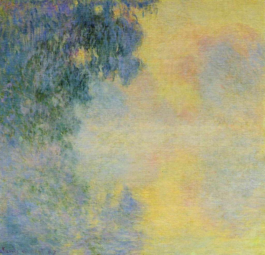 Misty Morning on the Seine, Sunrise (1897) - Claude Monet Tablo