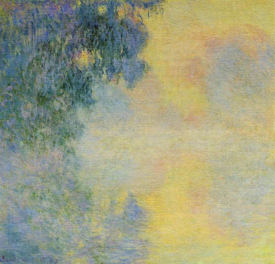 Misty Morning on the Seine, Sunrise (1897) - Claude Monet Tablo