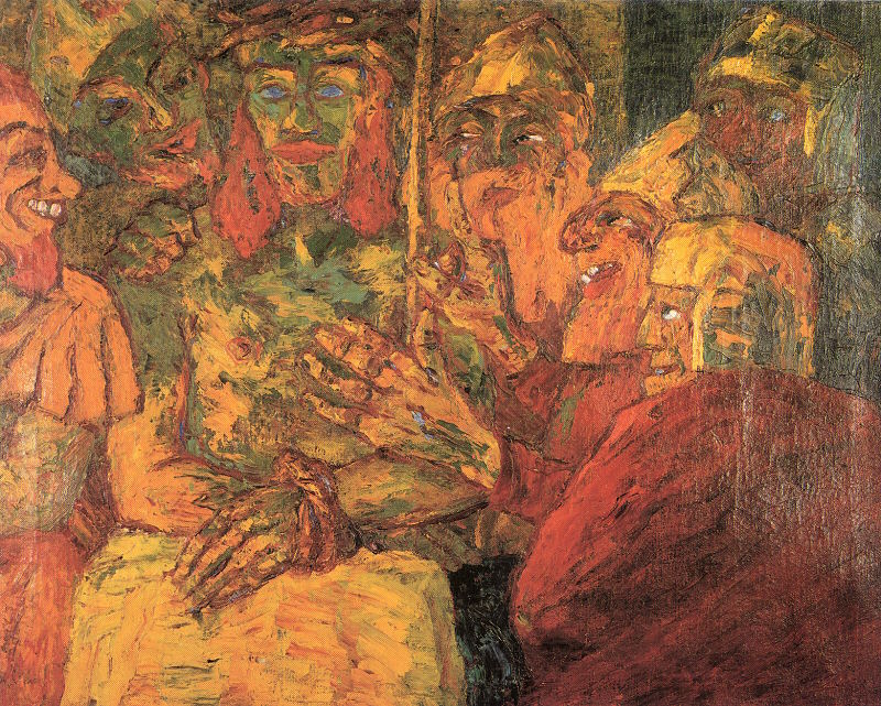 Mocking of Christ (1909) - Emil Nolde Tablo