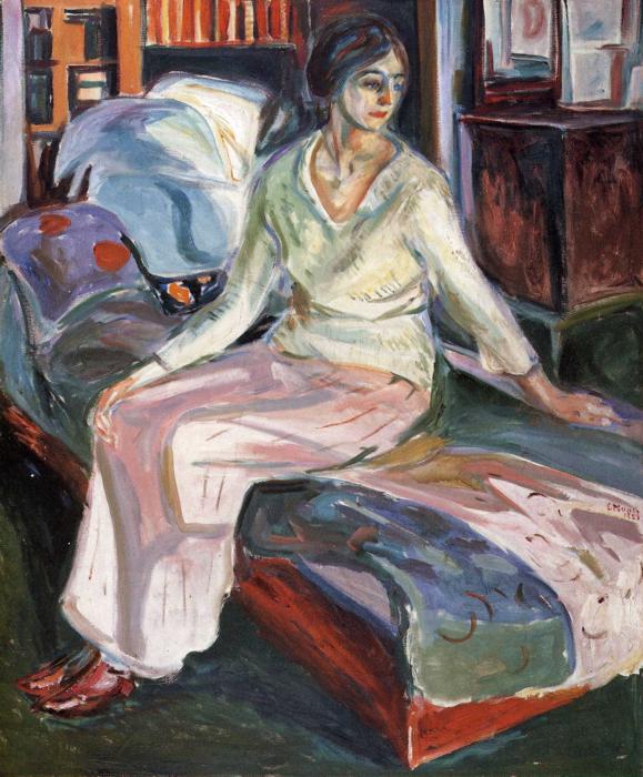 Model on the Couch (1924) - Edvard Munch Tablo