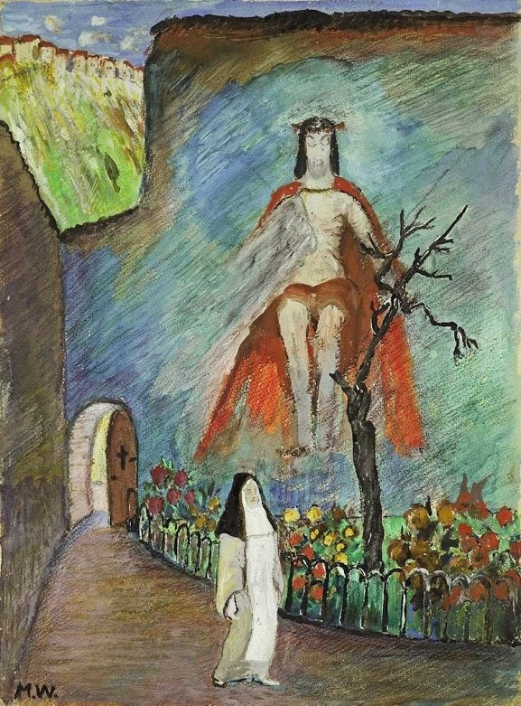 Monastery Garden (1926) - Marianne von Werefkin Tablo