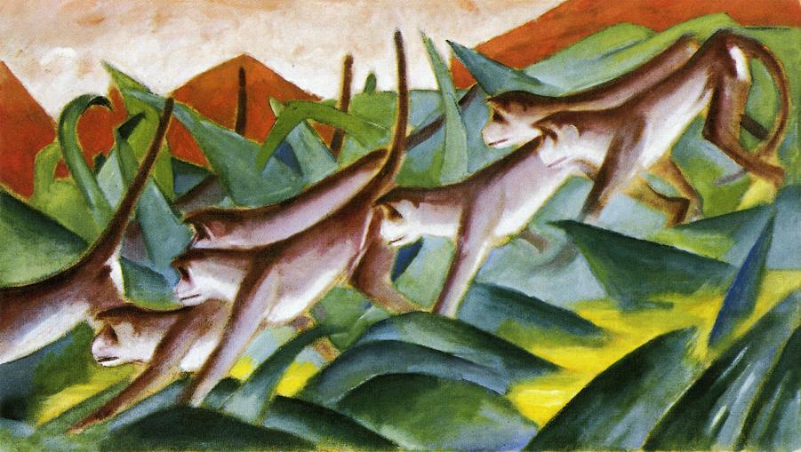 Monkey Frieze (1911) - Franz Marc Tablo